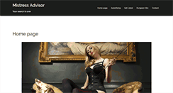 Desktop Screenshot of mistressadvisor.com